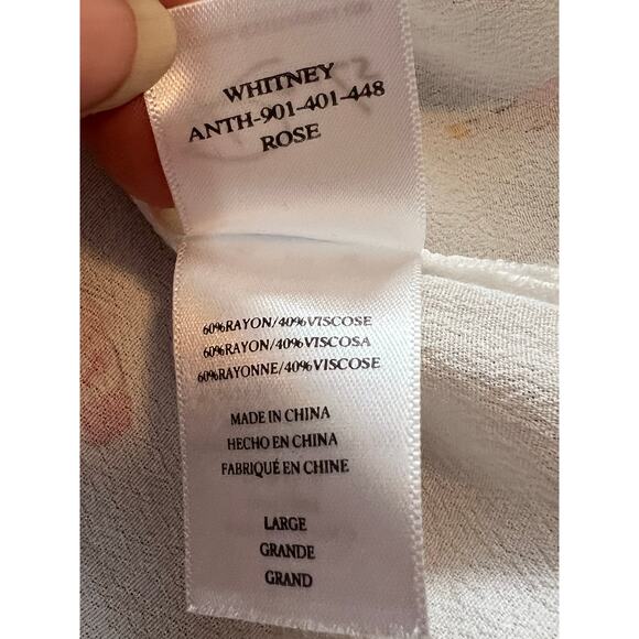 Rails Whitney Champagne Bottle Print Button Up Blouse White - L - Picture 5 of 9